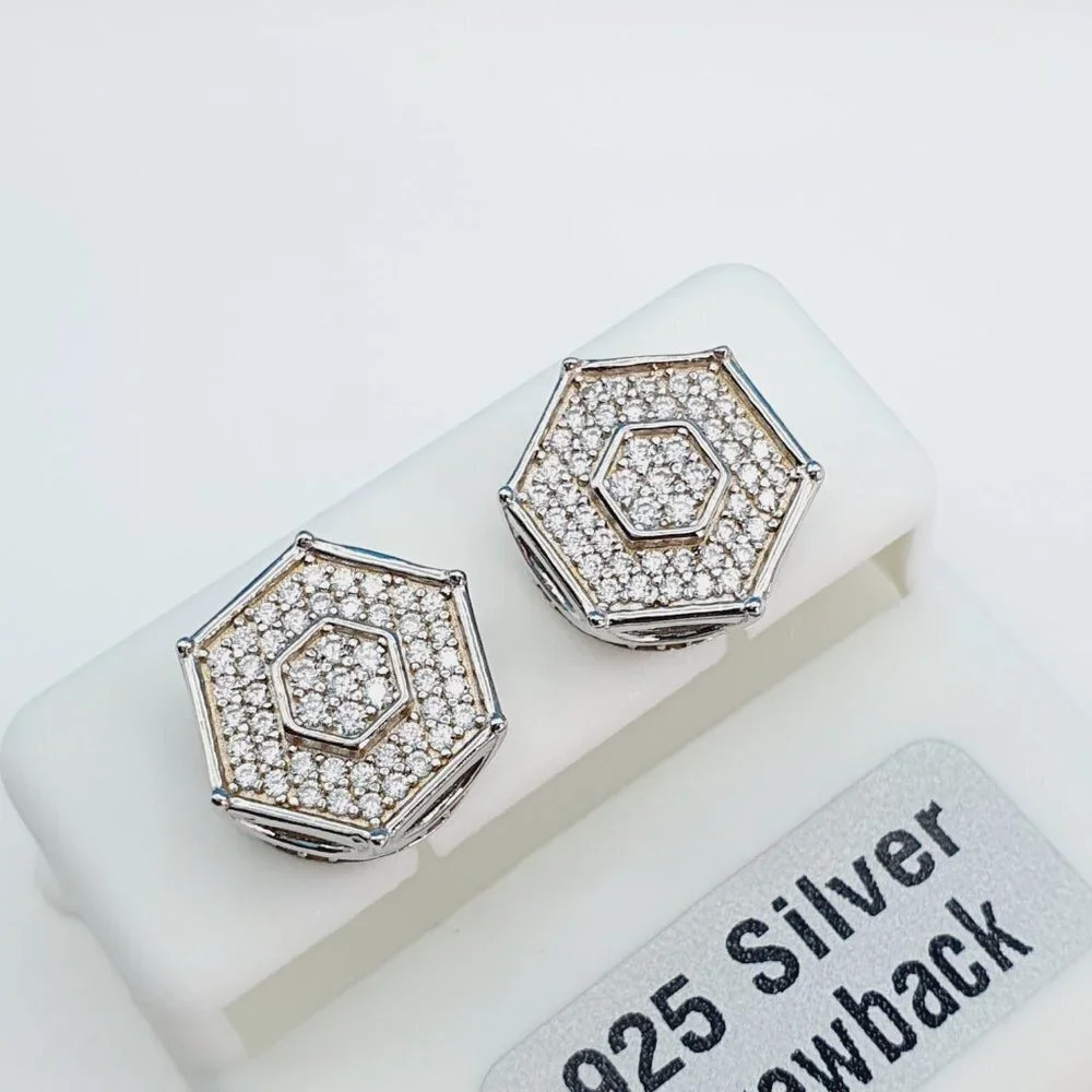 "925 Sterling Silver Cubic Zirconia Earrings,U19254840 - Picture 2 of 11